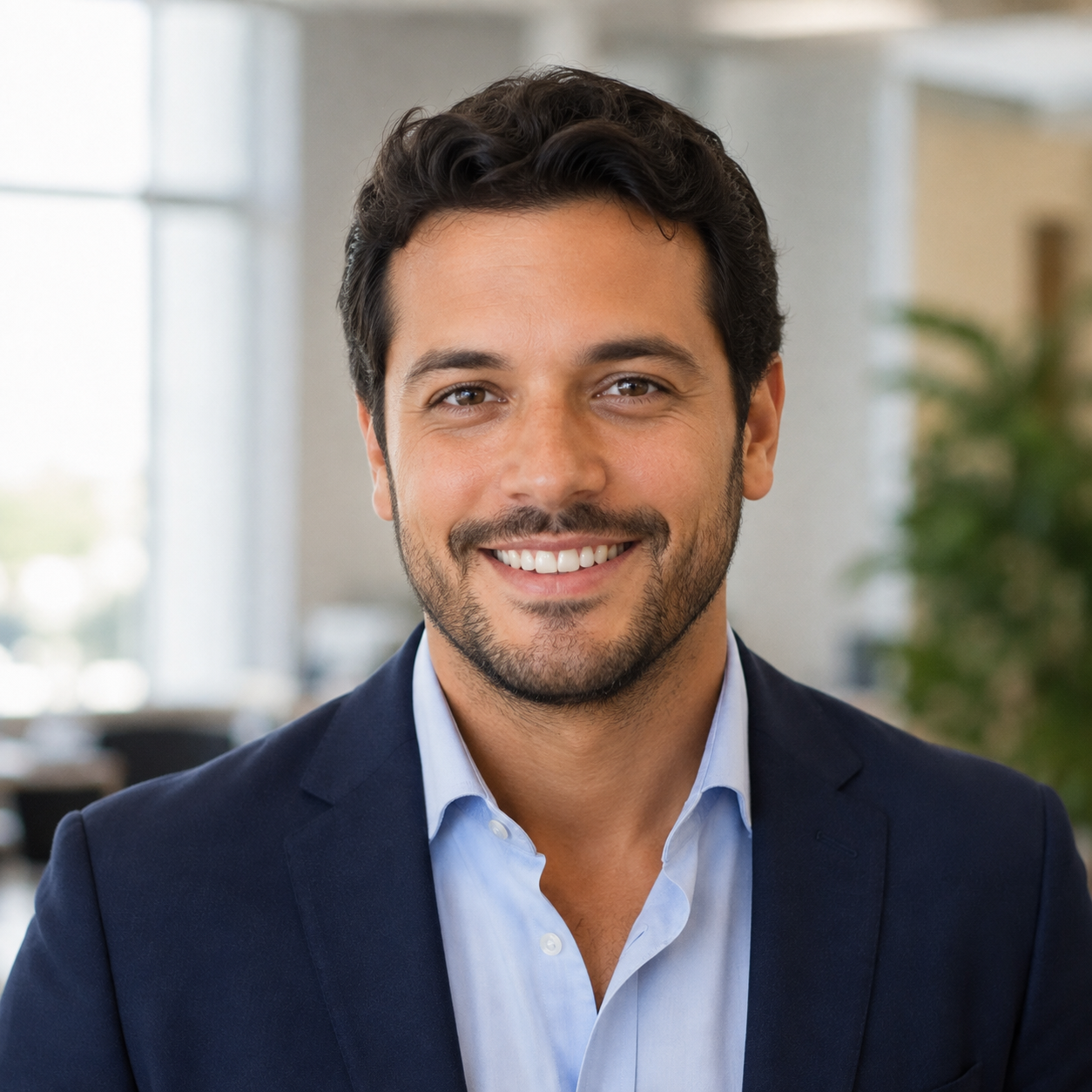 Fictional demonstration portrait representing Lucas M., an example Sales Development Representative profile.